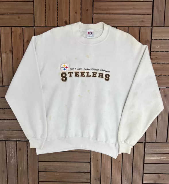 Pittsburgh Steelers 2001 AFC Central Division Champions Vintage Crewneck Large