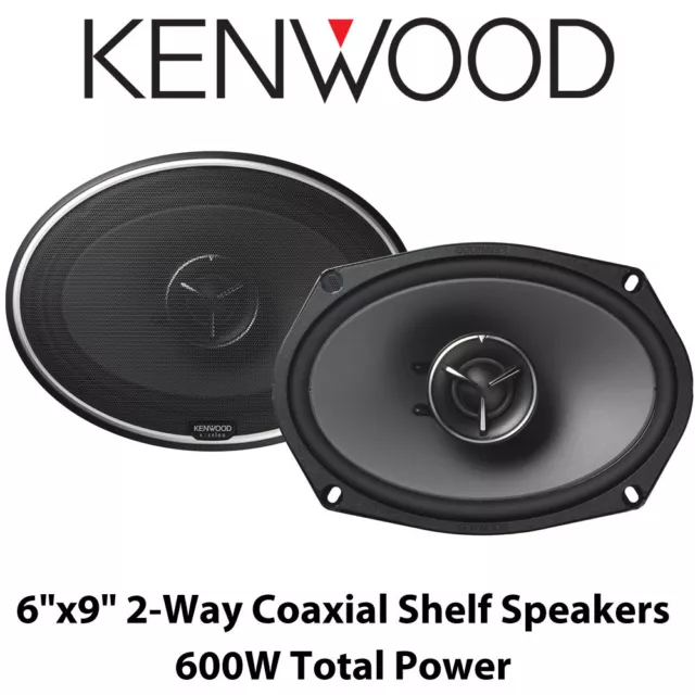 Kenwood KFC-X694 - 6" x 9" 2 Way Car Coaxial Shelf Speakers 600W Total Power BN