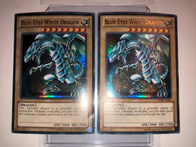 X2 YuGiOh!  Blue-Eyes White Dragon - Ultra Rare - SDBE-EN001 Unlimited MP