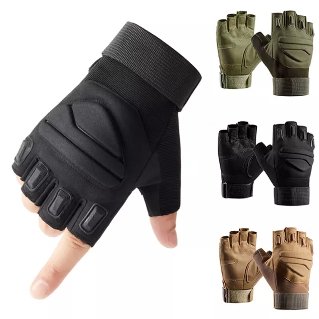 Tactical Half Finger Gloves Army Military Hunting Training Combat Fingerless