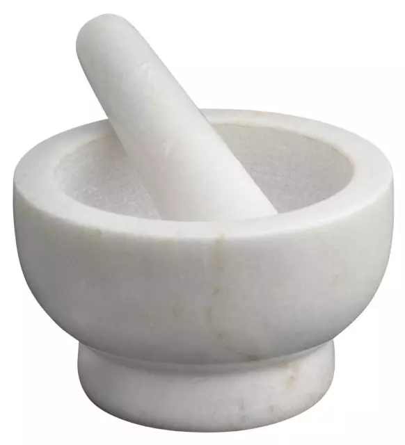 Avanti Marble Footed Mortar and Pestle (White) Grey