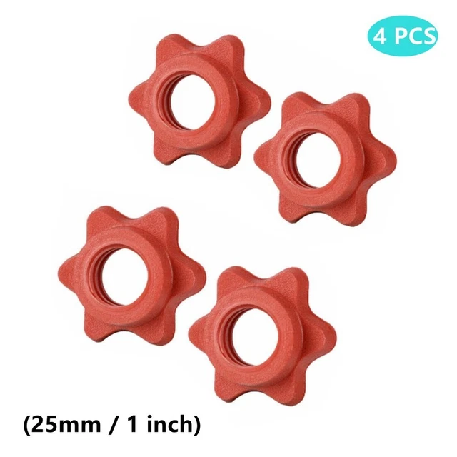 Lot De 4 écrous D'haltère 25 Mm - Sécurité Poids, Remplacement, Pour Haltères Et Barres Standard