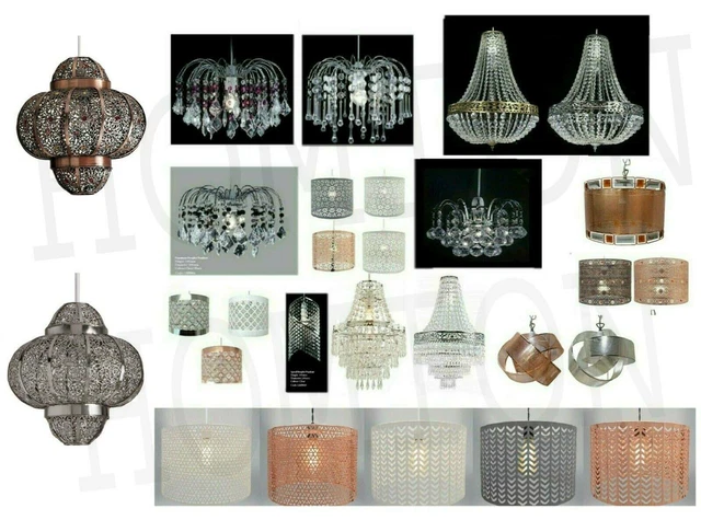 Chandelier Style Ceiling Light Shade Droplet Pendant Acrylic Crystal Bead Luxury