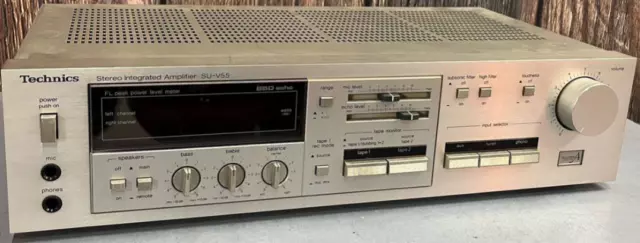 Technics Integrated Amplifier SU-V55 JUNK Audio Amp Vintage 1980s Made in Japan