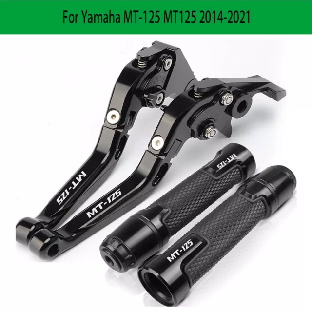 Extendable Brake Clutch Levers Handlebar Hand Grips For Yamaha MT-125 MT125