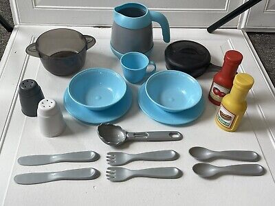 Step2 Pretend Play Kitchen Replacement Pans Cups s&p Dishes & Flatware + Lot