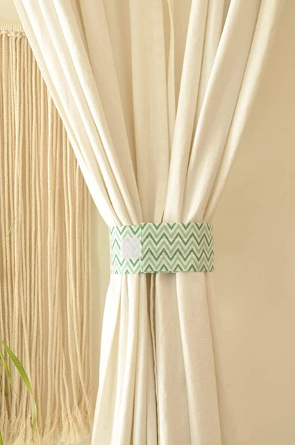 Beautiful Cotton Solid Printed Curtain Tieback for Door Set of 2 Pcs 15 Inch 2