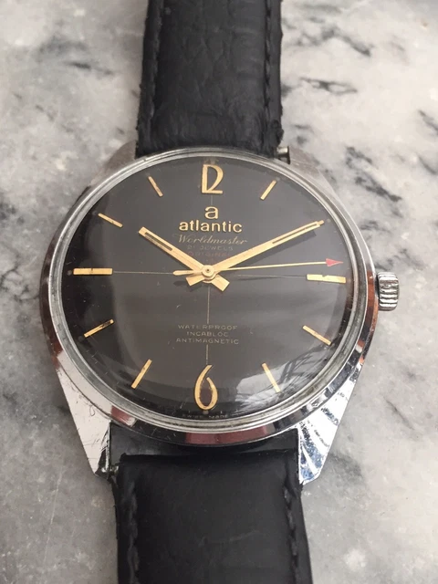 VINTAGE ATLANTIC WORLDMASTER 21 Jewels Watch Orologio Montre