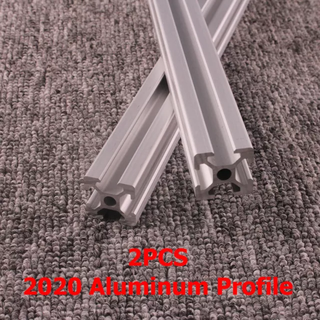 2PCS 2020 Aluminium Extrusion Rail T-Slot 6mm Profile 20 x 20mm CNC 3D Printer