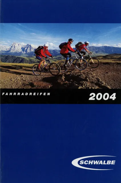 Schwalbe Prospekt 2004 Fahrradreifen Katalog Reifen Fahrräder bicycles tires