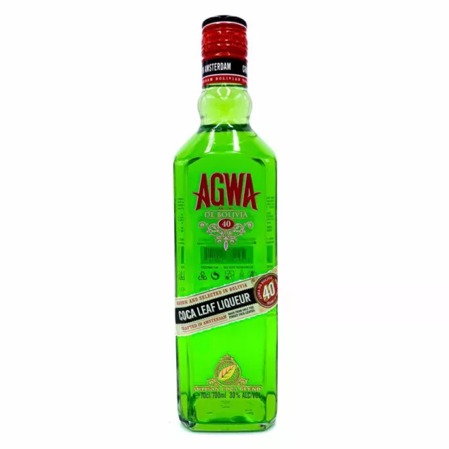 (35,43EUR/l) Agwa de Bolivia Coca Leaf Likör - Kokablätter Likör 30%vol. 0,7l Fl