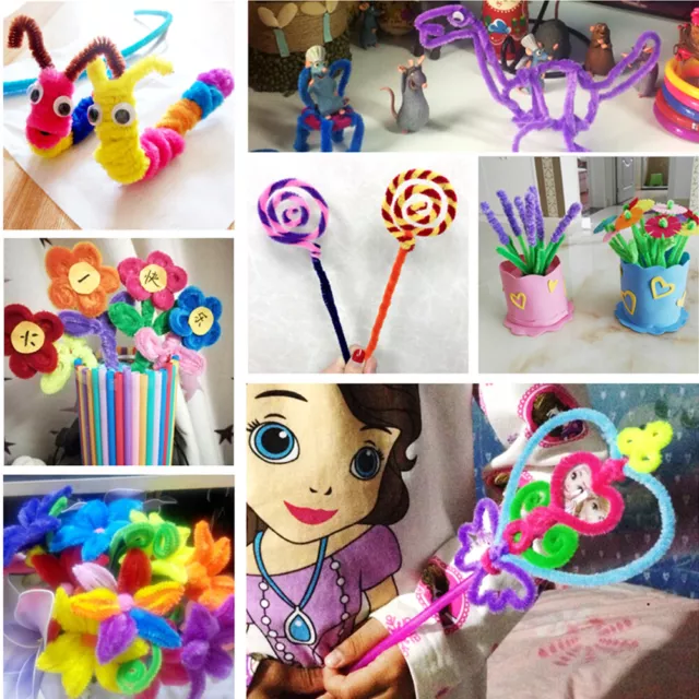 400pcs Kids Art Handmade DIY Soft Pipe Cleaner Chenille Stem Craft Supplies
