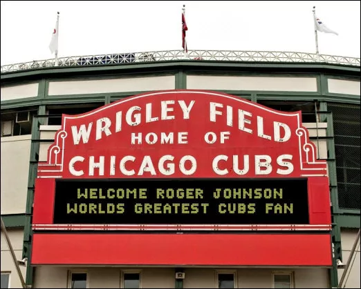 Personalized Wrigley Field Marquee Photo 8X10  Your Name In Lights Chicago Cubs