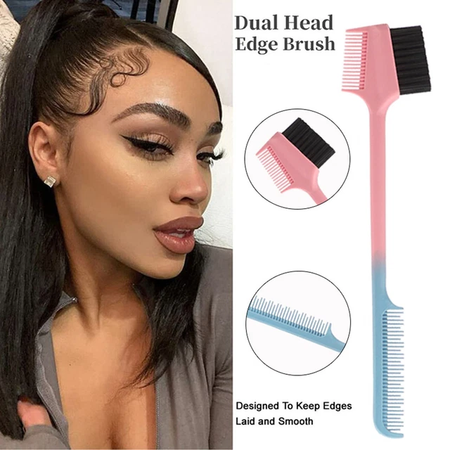 Hair Brush Set Edge Brush And Comb For Edge Control Wig & Baby Hair Brush Volume