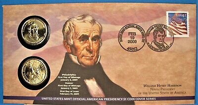2009 William Harrison Presidential $1 Coin First Day Cover Set P29 Mint Sealed
