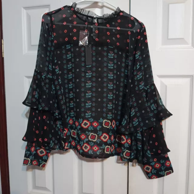 Buffalo David Bitton Womens Sheer Top Sz Large