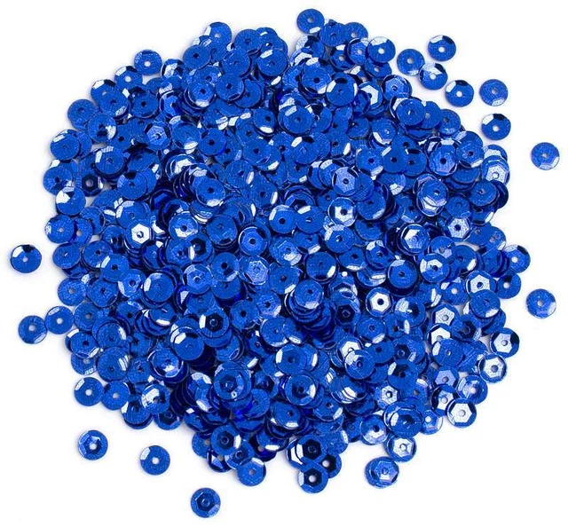 Lentejuelas ahuecadas azul real, 5 mm 800/paquete