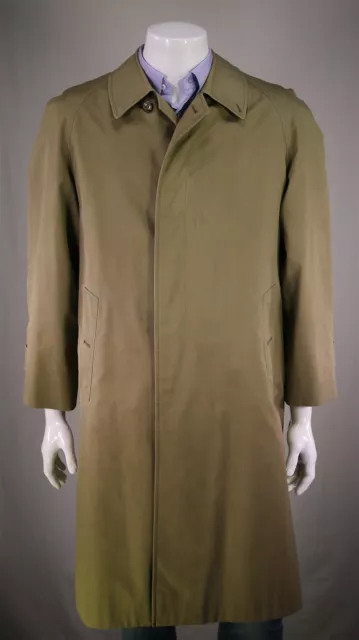 Burberrys London Tan Cotton Trench Coat w/ Removable Wool Novacheck Liner Medium