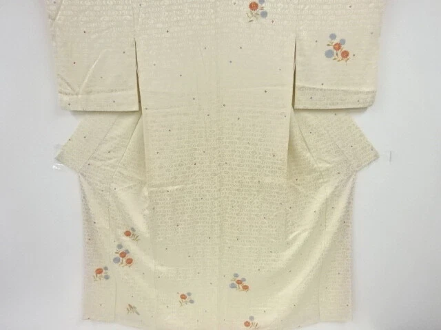 36894# Japanese Kimono / Antique Kimono / Shibori / Embroidery / Kiku
