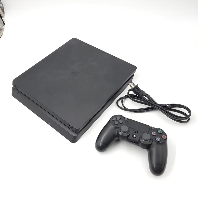 SONY PLAYSTATION 4 Slim 1TB Console - Jet Black w/ Black Controller ...