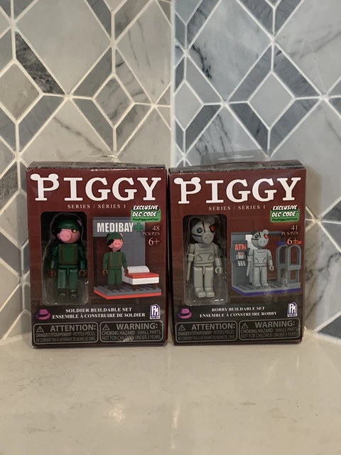 ROBLOX PIGGY SERIES 1 ROBBY AND SOLDIER Buildable Set Exclusive DLC ...