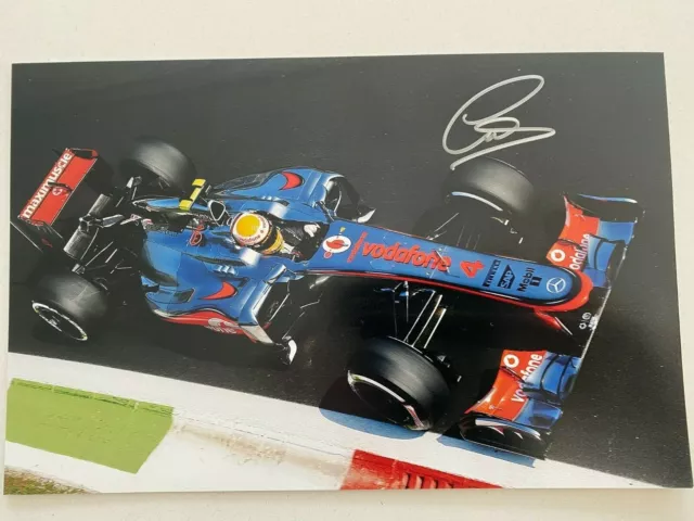 Lewis Hamilton signed McLaren F1 A4 photo