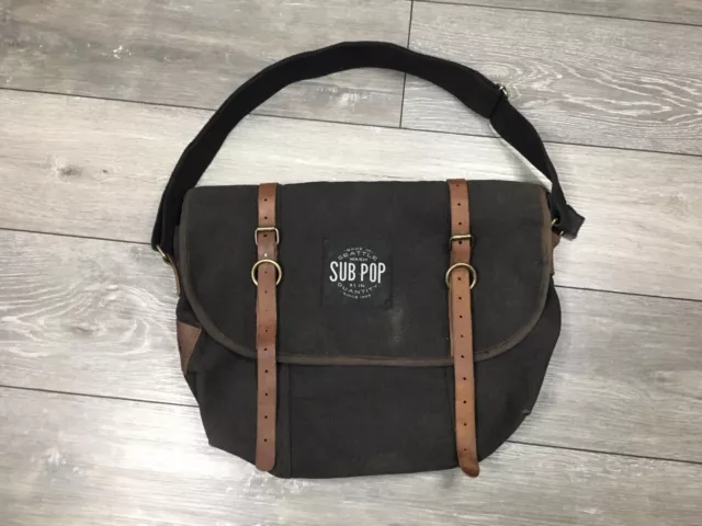 SUB POP RECORDS Vintage Messenger Bag Rothco Seattle Wash
