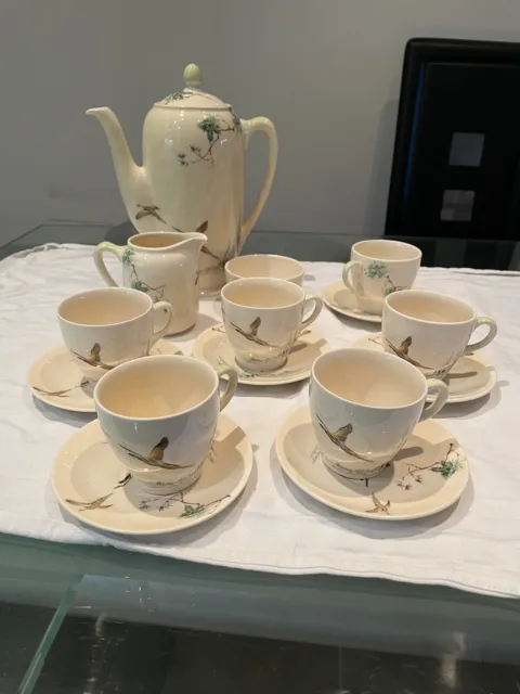 Royal Doulton THE COPPICE 15 Piece COFFEE SET for 6  Vintage 1930s