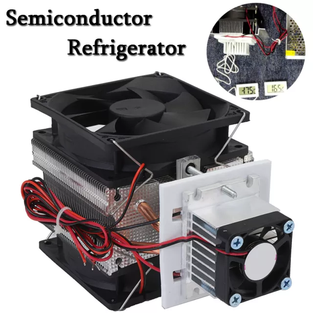 12V 60W Semiconductor Refrigeration Peltier Cooler Air Cooling Radiator DIY Kit