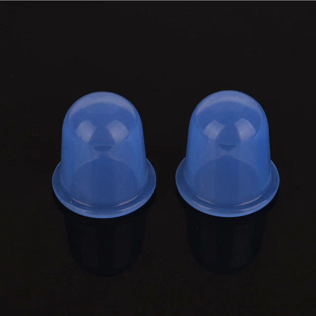 2 Stück Silikon Schröpfschalen – Anti-Cellulite Massage, Für Gesicht & Körper, Blau