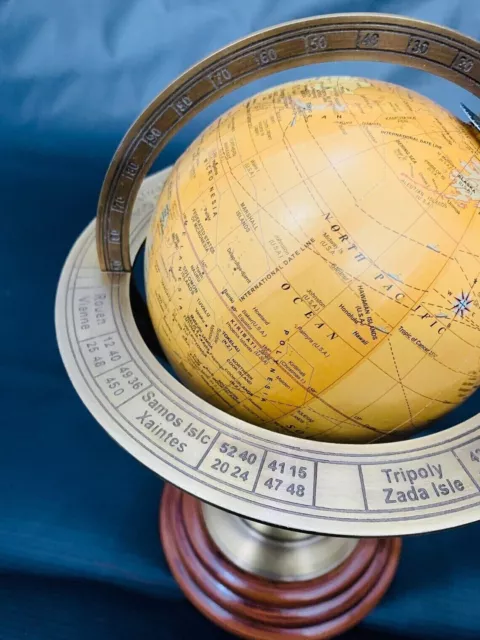 Décor de dessus de table de globe terrestre de sphère marine antique... 3