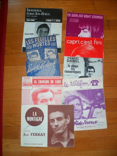 Lot de 9 partitions anciennes