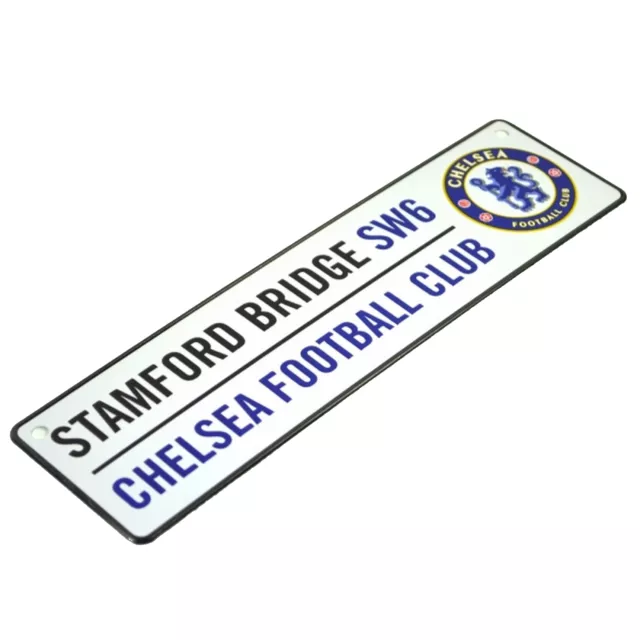 Chelsea FC Official Football 3D Embossed Metal Hanging Street Sign BS634