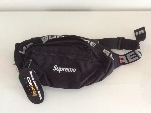 SUPREME SS18 WAIST bag black new with verified stock X authentic
