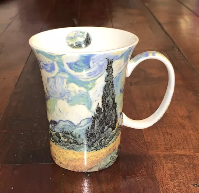 McIntosh Van Gogh Classic Mug Fine Bone China Art Wheat Field with Cypresses