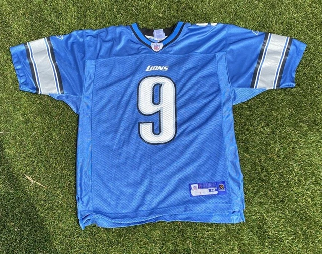 Matthew Stafford Detroit Lions Blue Replica On Field Jersey #9 Reebok Medium NFL