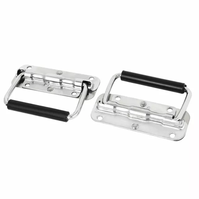 Toolbox Door Cabinet Box Spring Loaded Stainless Steel Puller Chest Handle 2 Pcs