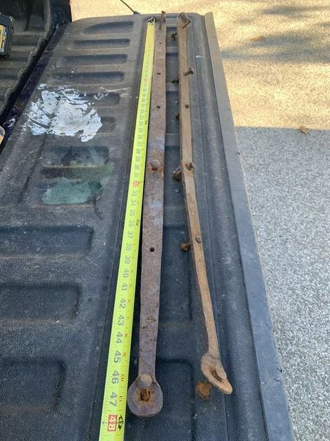 Primitive Antique Hand Forged Barn Door Strap Hinge Gate Iron 48” Long 1.5” Wide 2