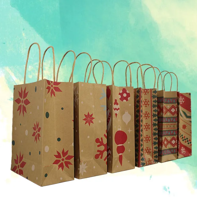 24 pz sacchetto regalo di Natale Christmas gift bags in carta kraft