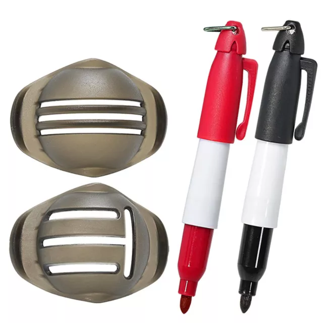 Golf Ball Marker Line Drawing Alignment Tool Kit with Golf Ball Marker Set