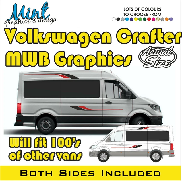 MWB MERCEDES SPRINTER Camper Side Stripes Decals Stickers Van