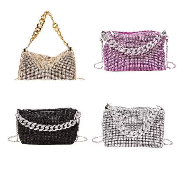 Women Evening Bag Bling Rhinestone Crossbody Bag Handbag for Nightclub