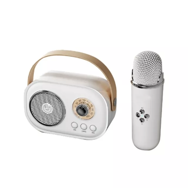 2X(MINI AUDIO SANS Bluetooth Home Singing Karaoké Microphone