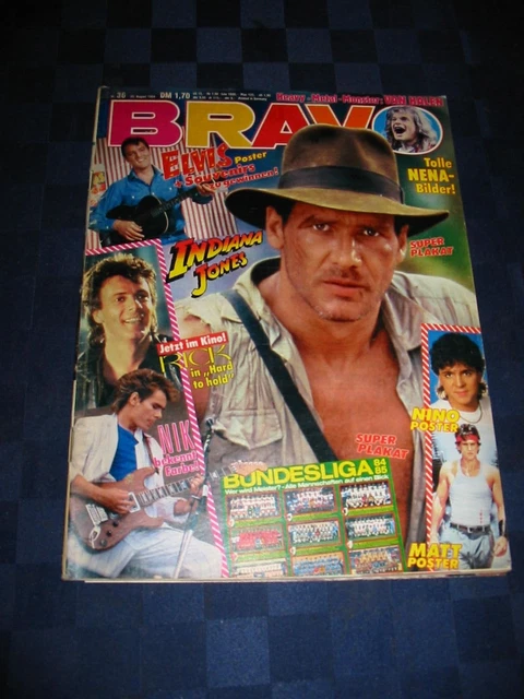 Bravo  Nummer 36 / 1984 , mit allen Postern ,  Superplakat Bundesliga 84 / 85