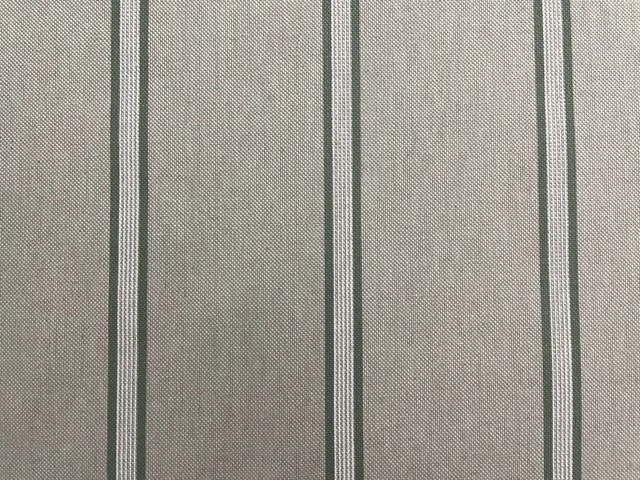 Stamford Stripe French Linen Sap Green 140cm/54" Curtain/Craft Fabric