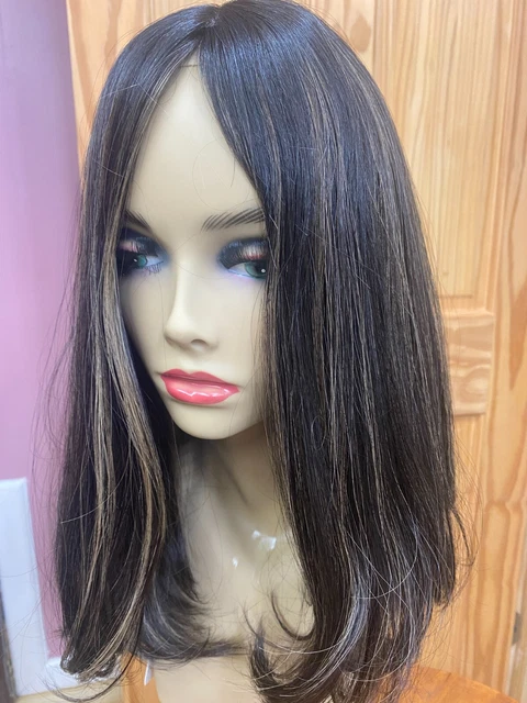 Malky Wig Sheitel European Multidirectional Dark Brown with Highlights 4/8 Malky Wig Sheitel European Multidirectional Dark Brown with Highlights 4/8