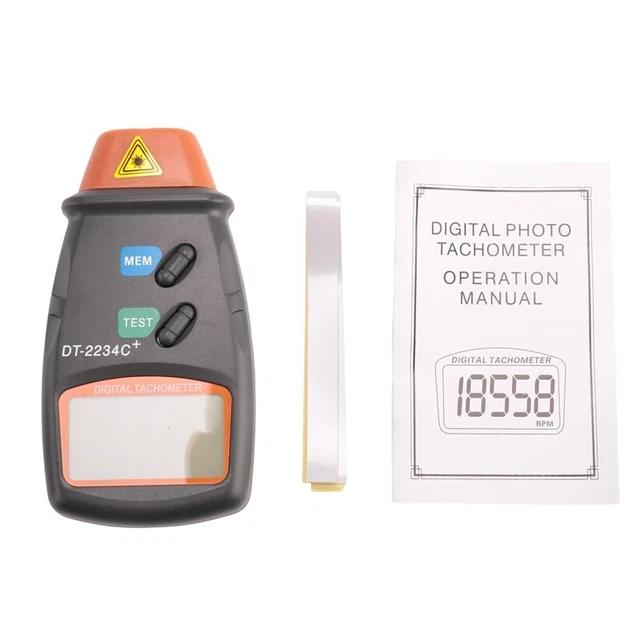 Tachimetro Digitale Rpm Metro Senza Contatto 2,5Rpm-99999Rpm Velocità Display LCD I7H7
