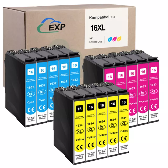 Druckerpatronen kompatibel zu Epson 16XL 16 für WF 2010 2630 2510 2760 2650 2660