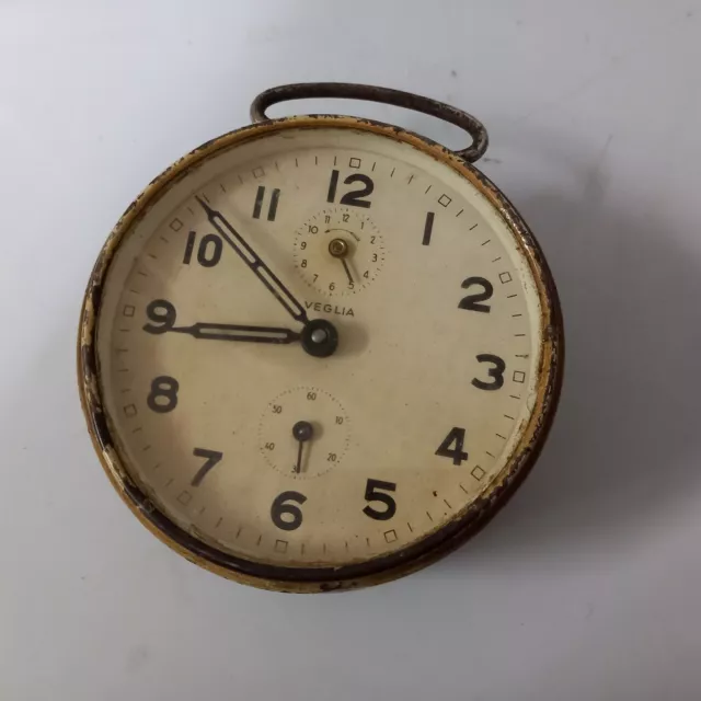 Sveglia Orologio Vintage Veglia Non Funzionante Per pezzi Di Ricambio