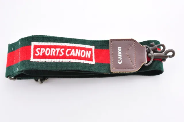 Canon Neck Strap "Sports Canon" Red/Green Color Vintage Camera Strap from Japan